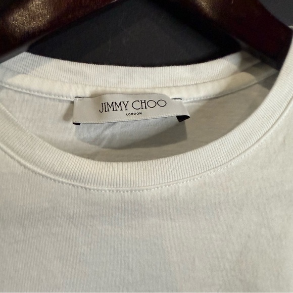 Jimmy Choo White Tee with Subtle Logo - Picture 2 of 11